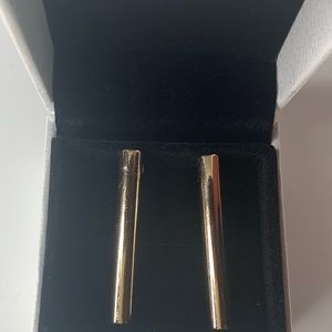 Stainless Steele hollow bar earrings long